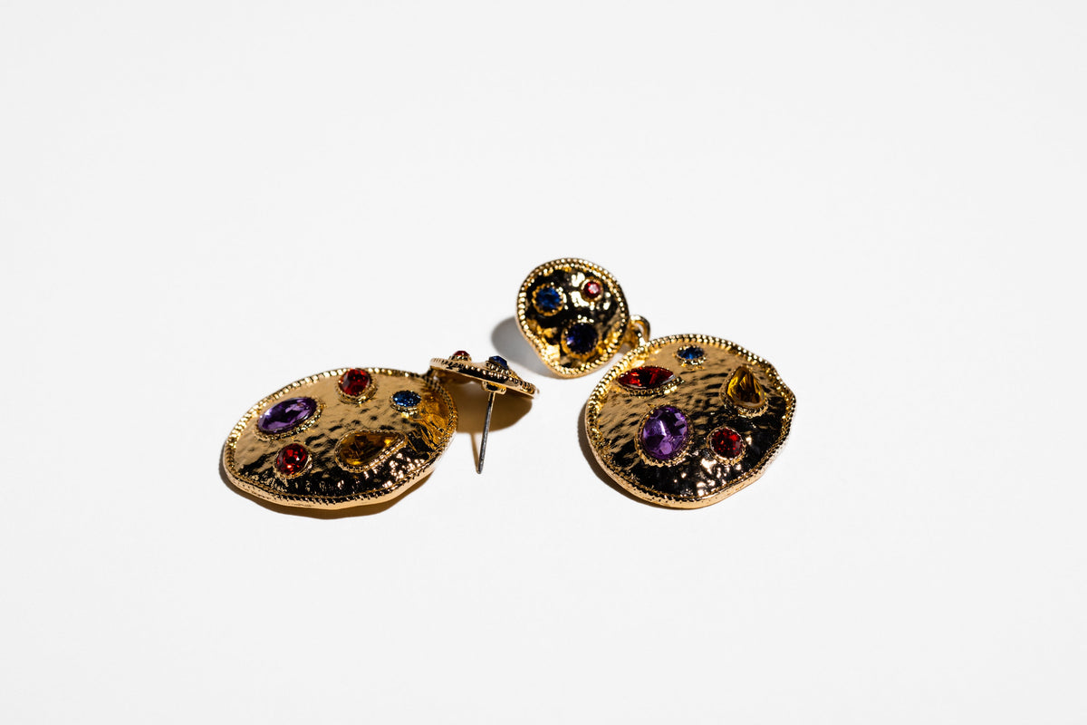 Royal Multi Stone Crystal Earring - Charming Charlie