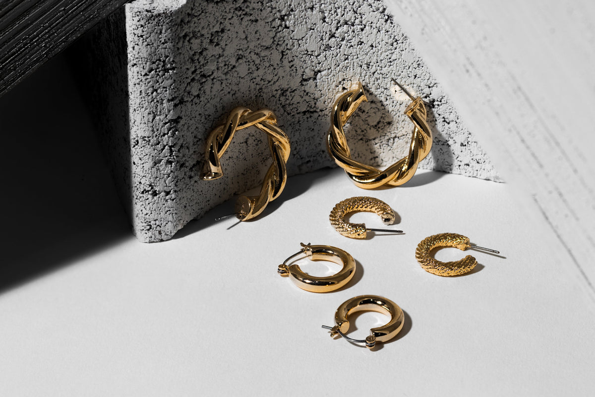 Trio Gold Hoop Novelty Earrings - Charming Charlie