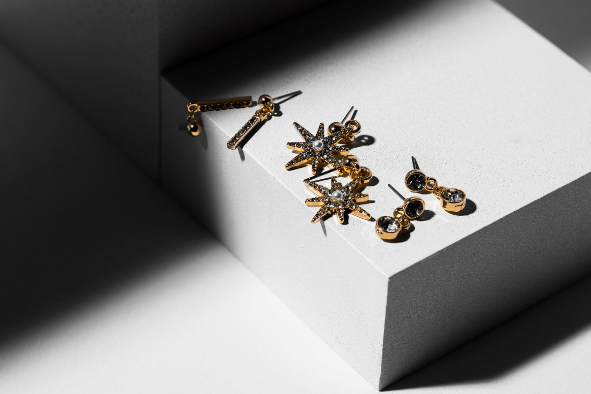 Trio Gold Drop Earring Set - Charming Charlie