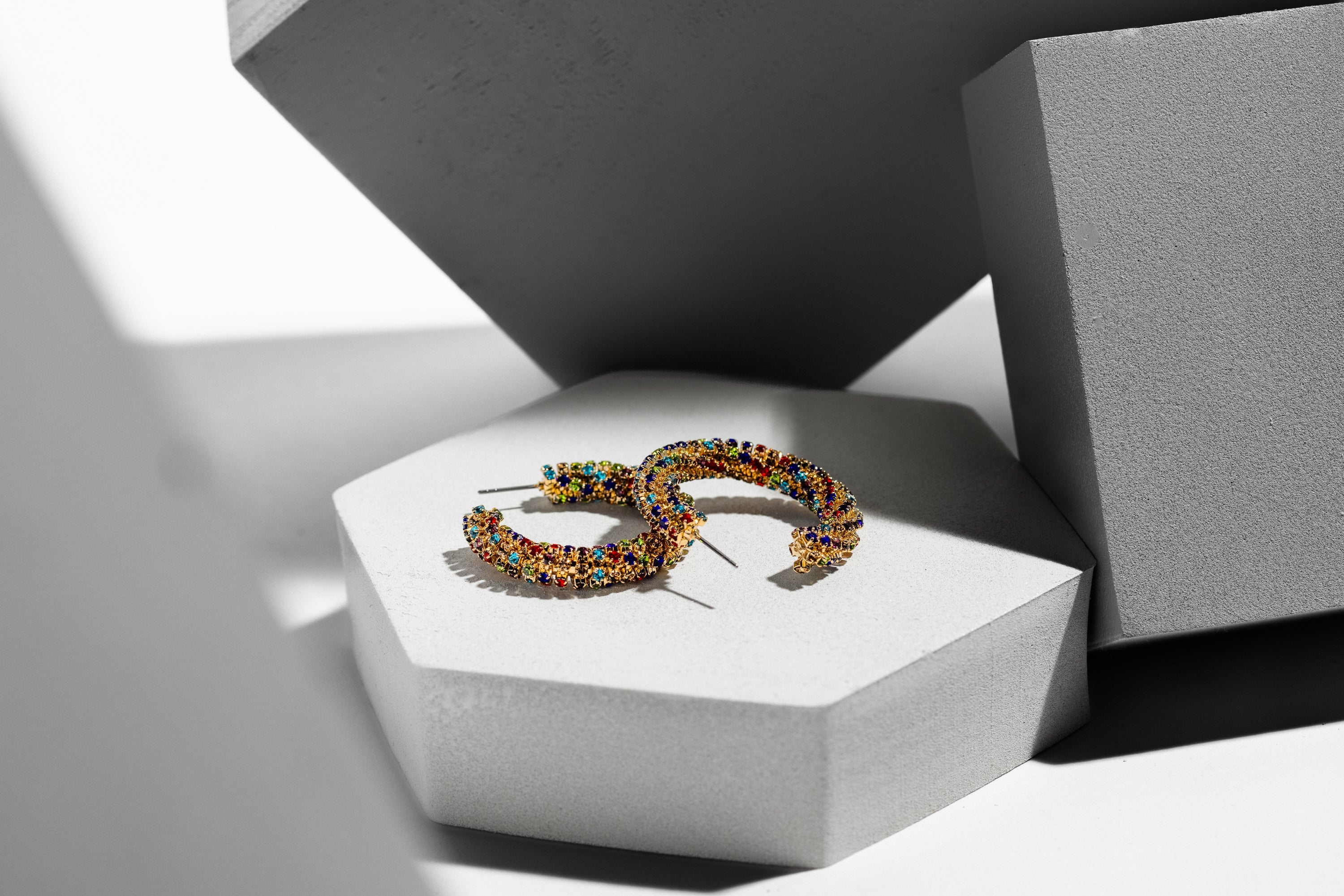 Rainbow Crystal Multi Color Earring - Charming Charlie