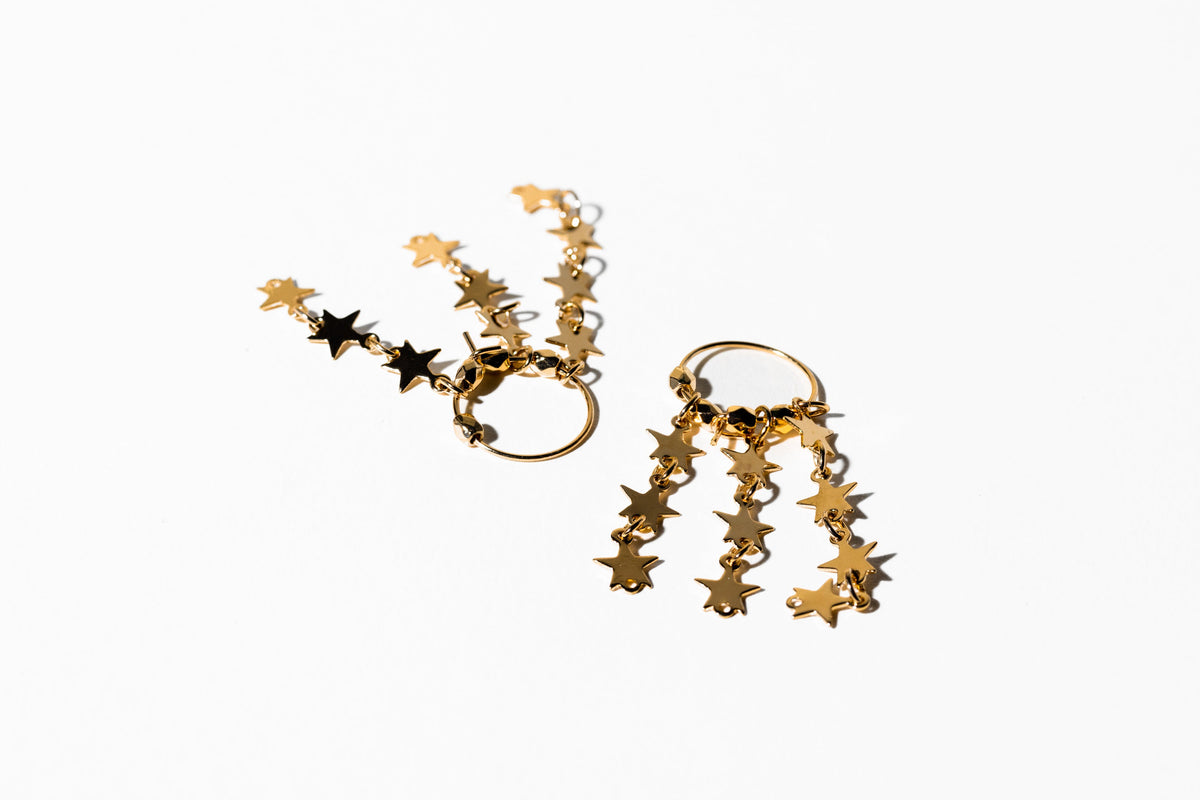 Gold Star Drop Earrings - Charming Charlie