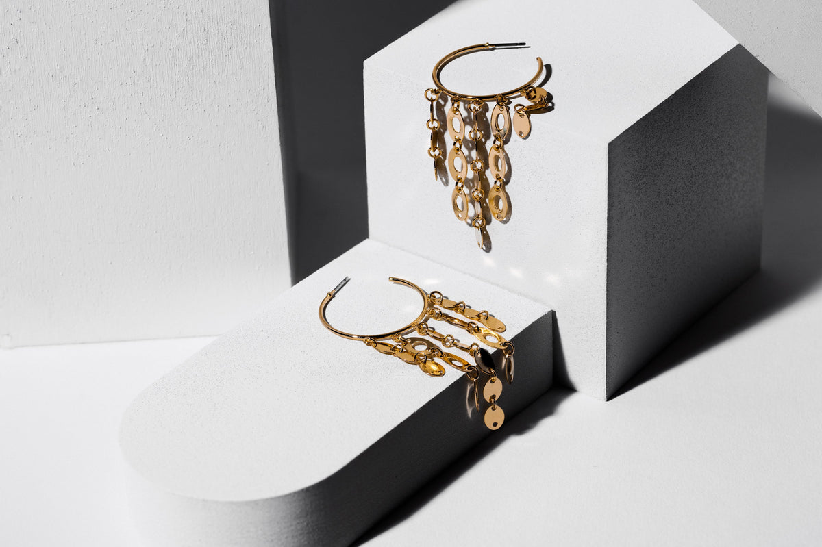 White Glass Drop Earrings - Charming Charlie