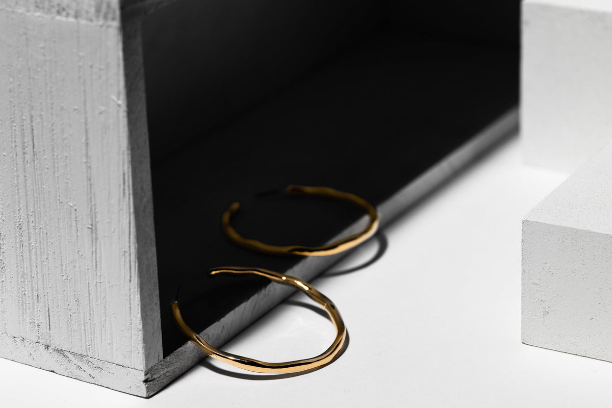 Textured Gold Hoop Earring - Charming Charlie