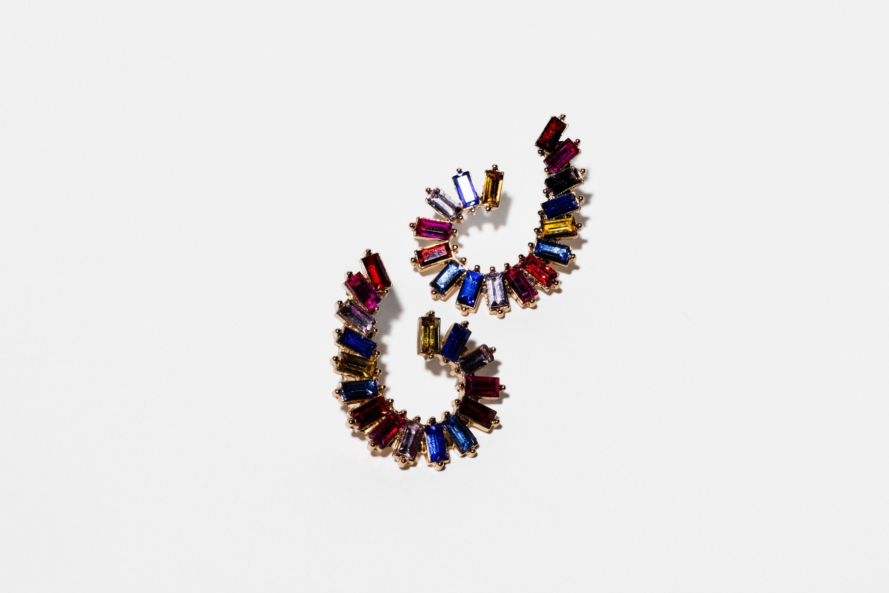 Pink Multi Crystal Hoop Earring - Charming Charlie