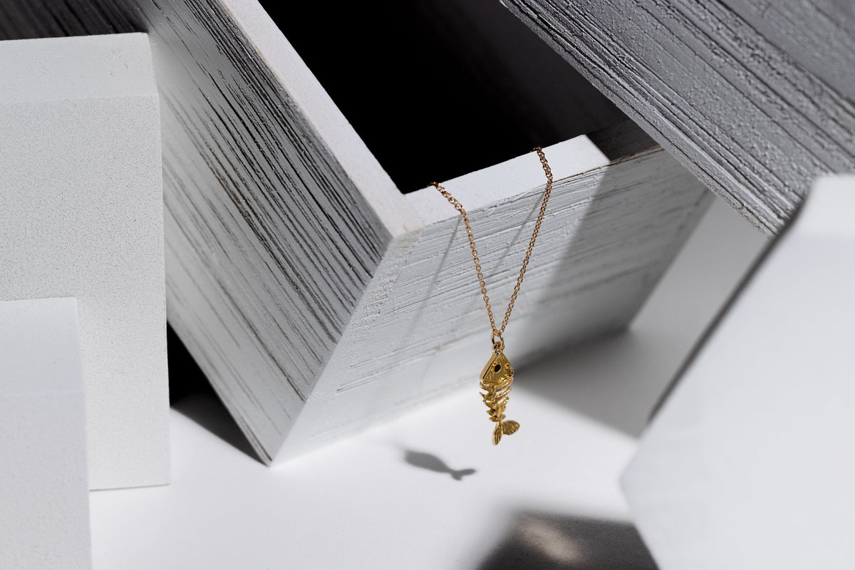 Fish Bone Pendant Necklace - Charming Charlie
