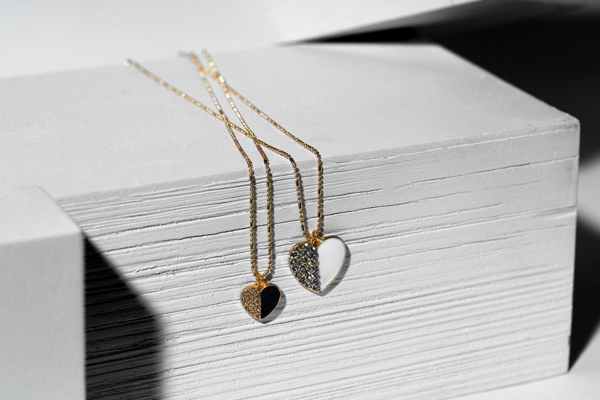 Two Row Heart Necklace - Charming Charlie