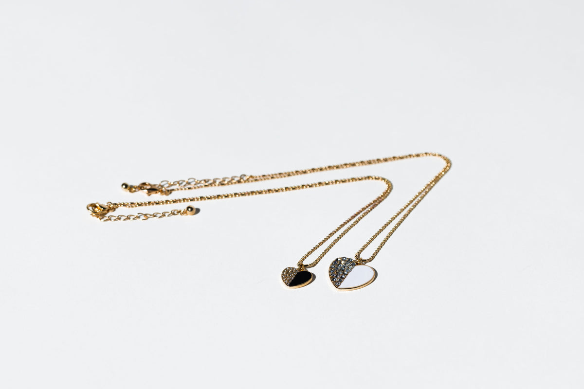 Two Row Heart Necklace - Charming Charlie