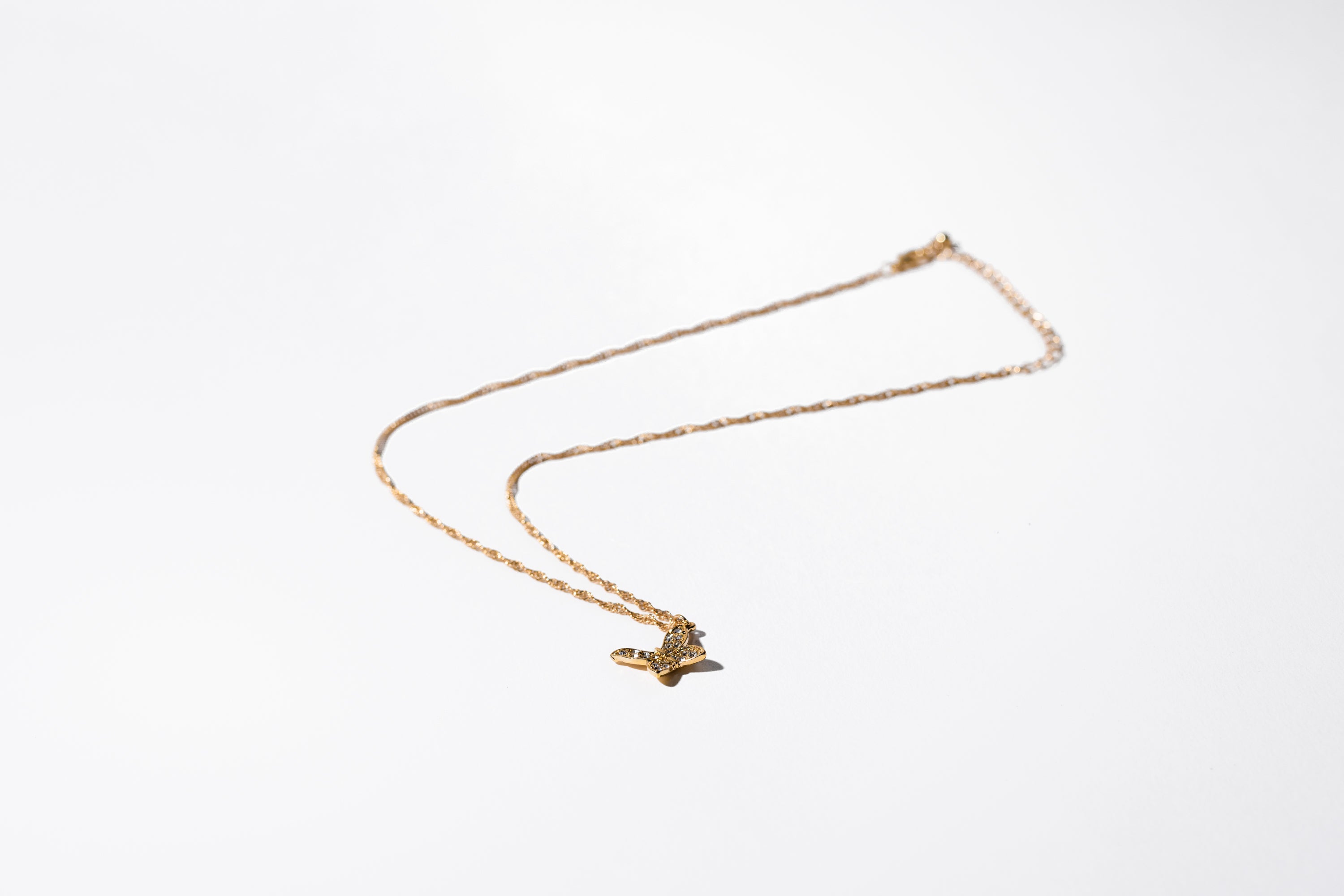 Rhinestone Butterfly Necklace - Charming Charlie