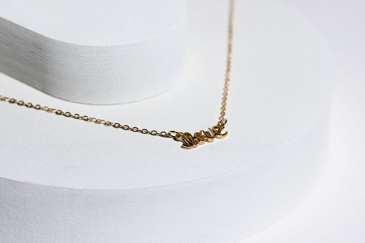 I Love You Gold Necklace - Charming Charlie