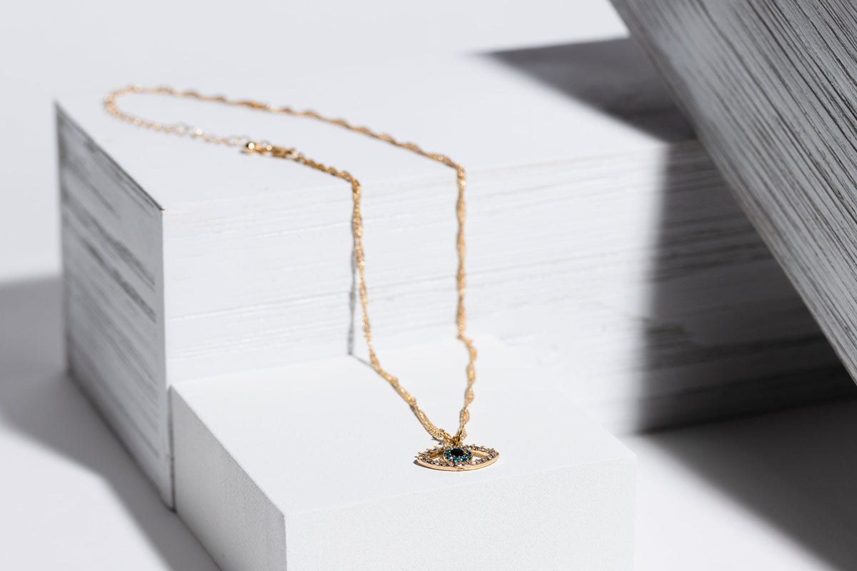Gold Evil Eye Necklace - Charming Charlie