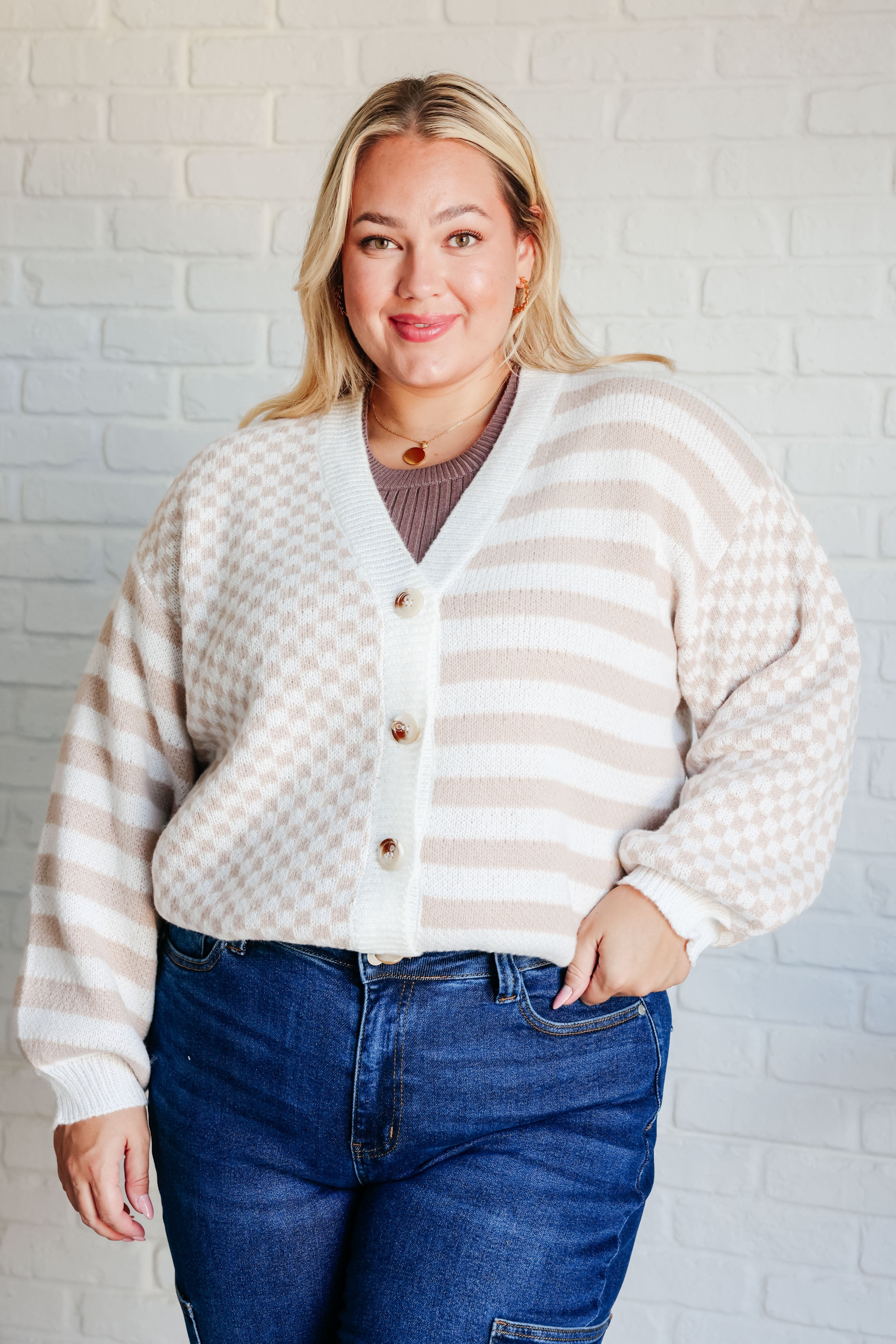 Check That Line Cardigan - Charming Charlie