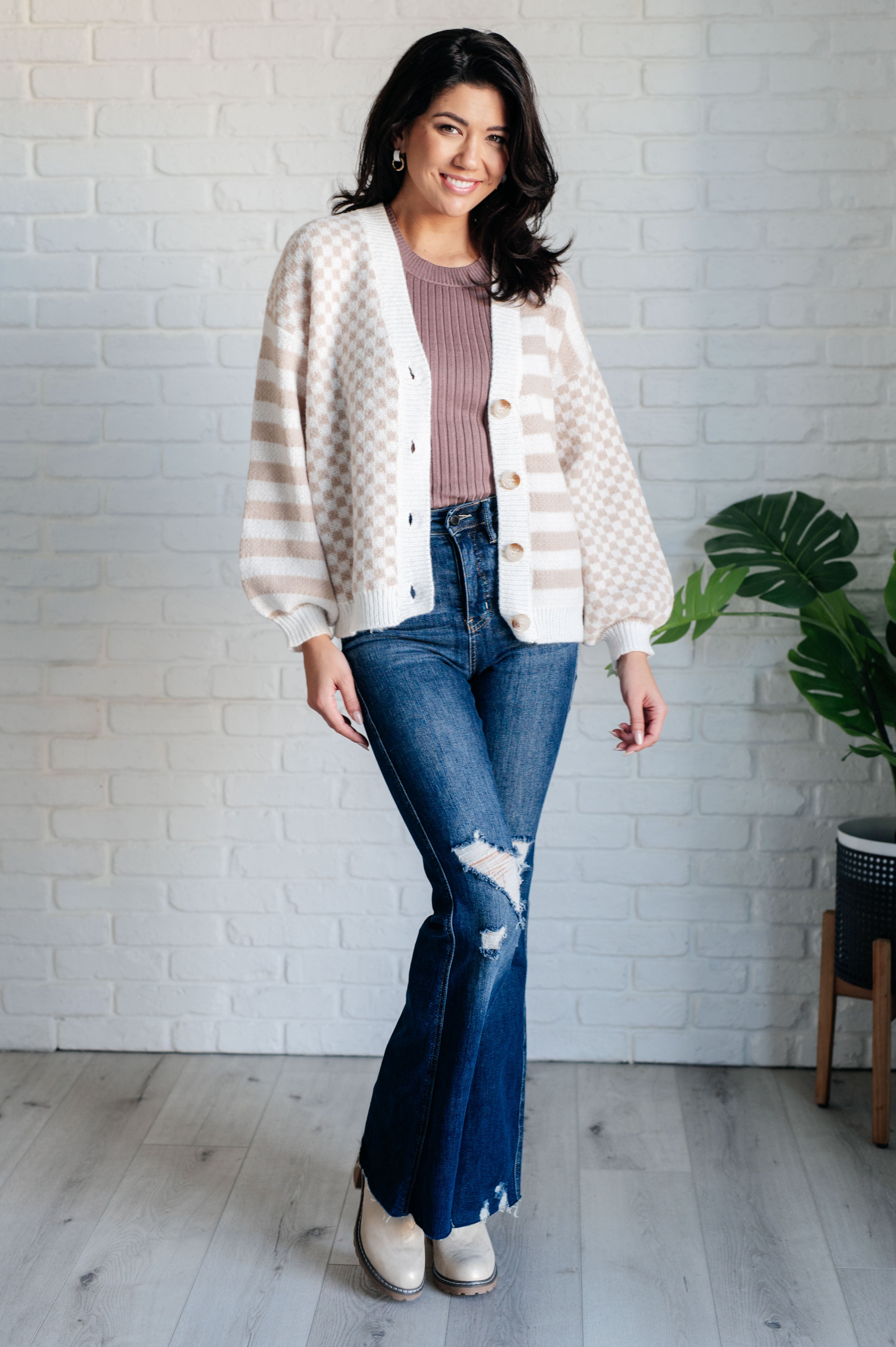 Check That Line Cardigan - Charming Charlie