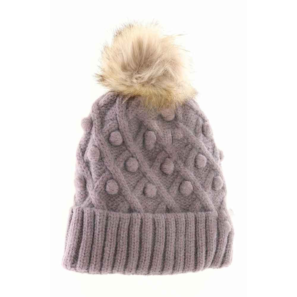 CityGrey KIDS Bobble Knit Faux Fur Pom C.C Beanie combines warmth and style, offering cozy comfort with its soft knit fabric and a plush faux fur pom-pom. Designed specifically for children, it provides a secure, comfortable fit to keep little heads warm during colder months while adding a playful, fashionable touch. Durable and easy to wear, this beanie is ideal for everyday winter activities.