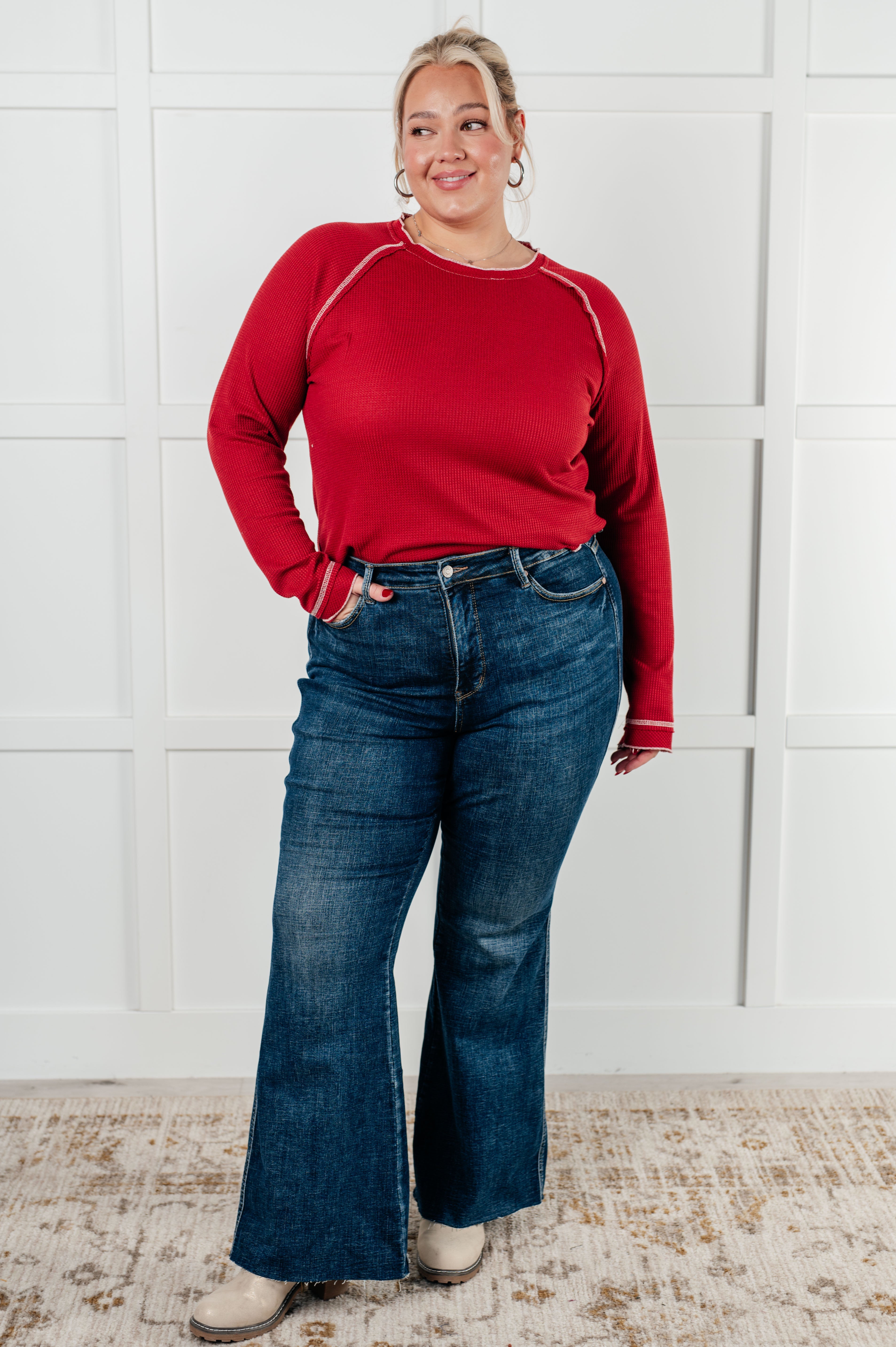 Clever Expression Long Sleeve Top - Charming Charlie