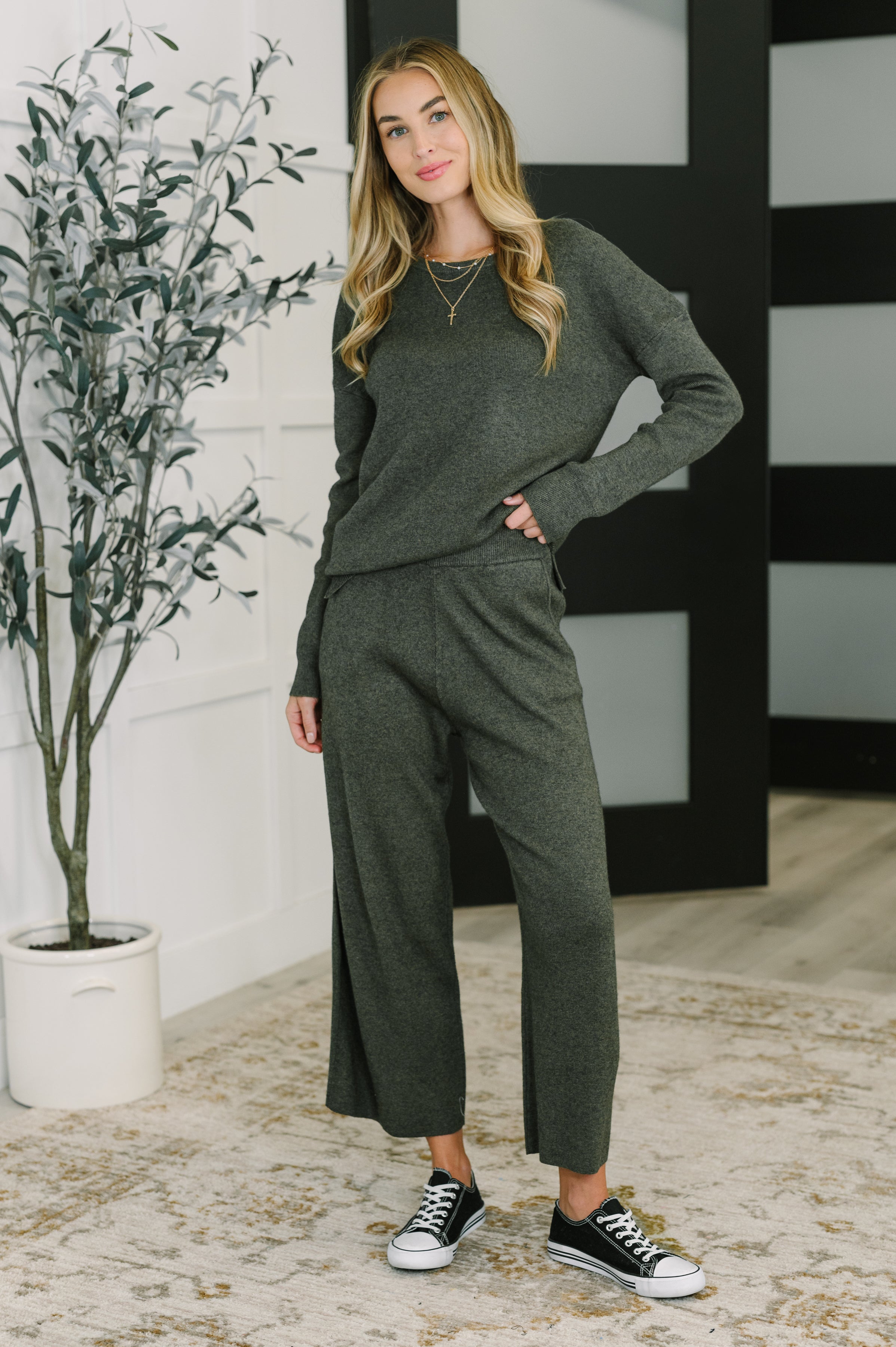 Clove Culottes in Moss - Charming Charlie