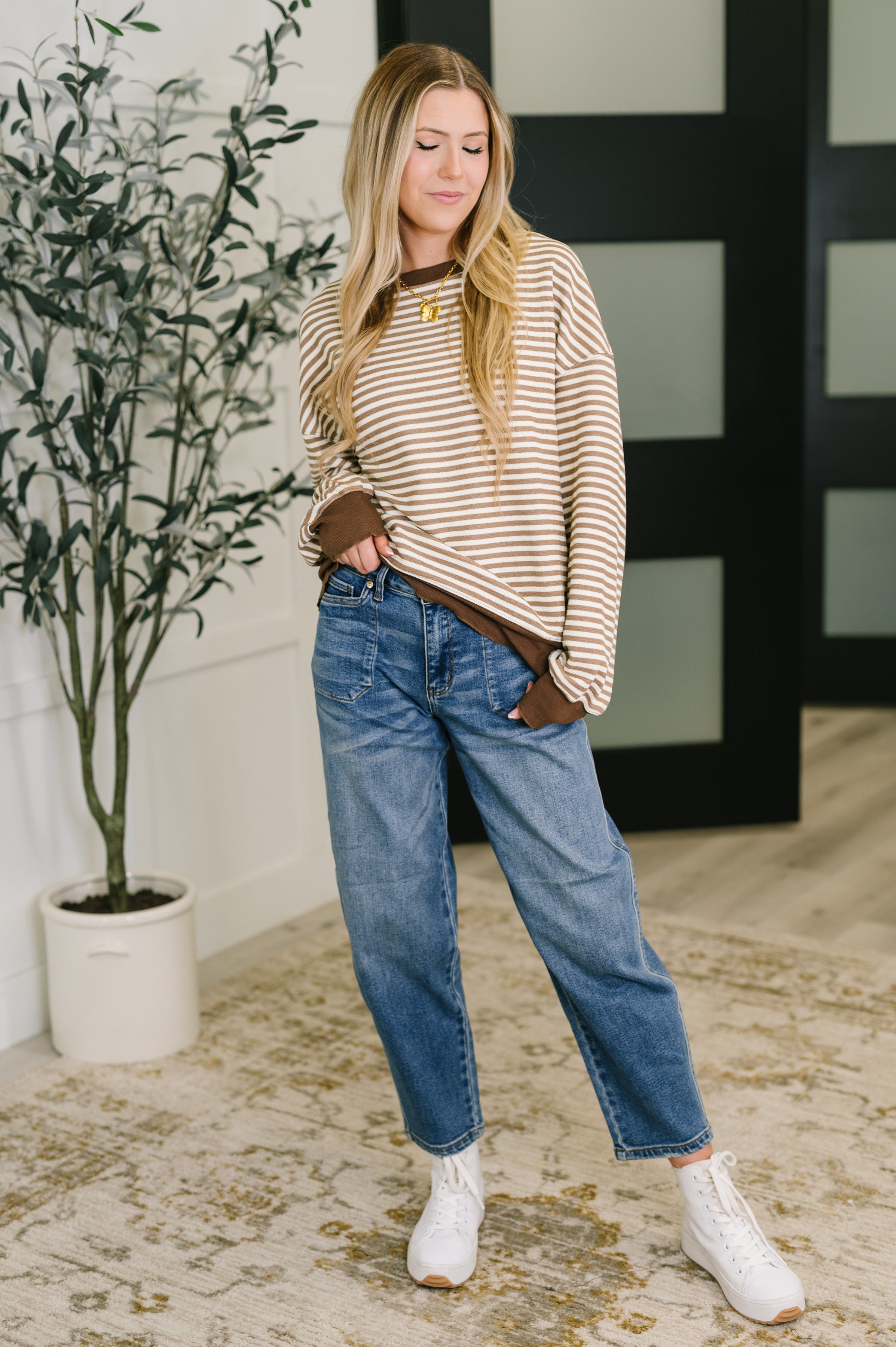 Cocoa Lane Stripe Top - Charming Charlie
