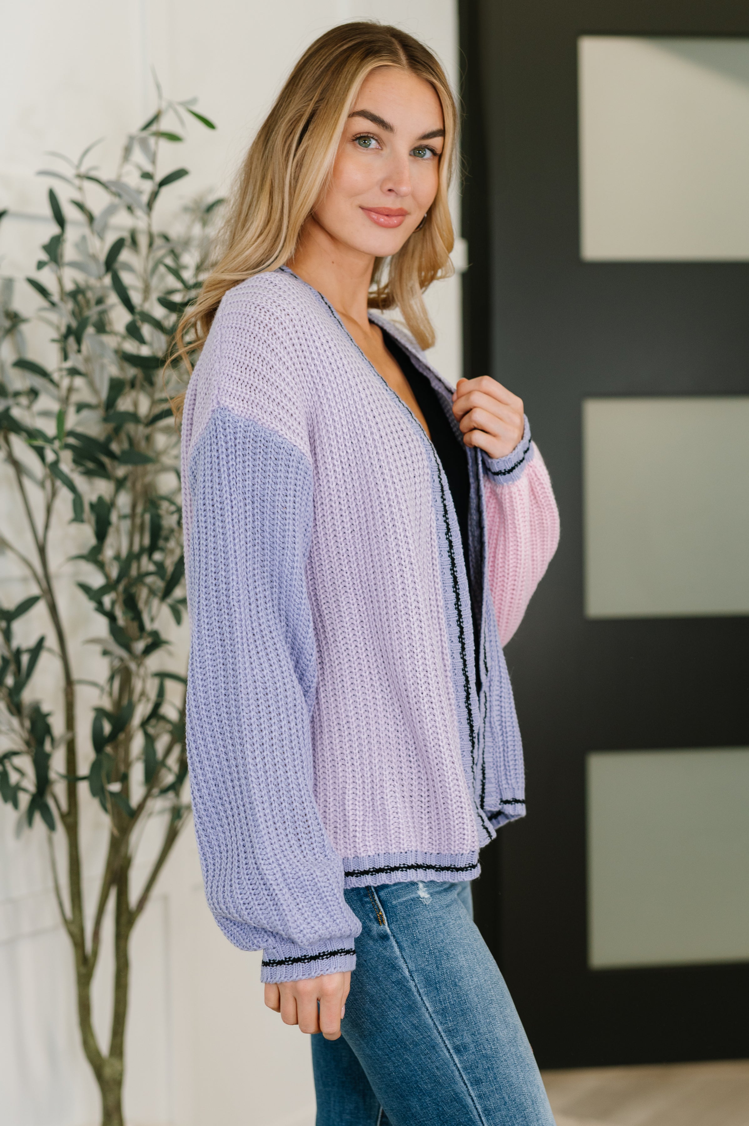 Coffee Date Color Block Cardigan - Charming Charlie