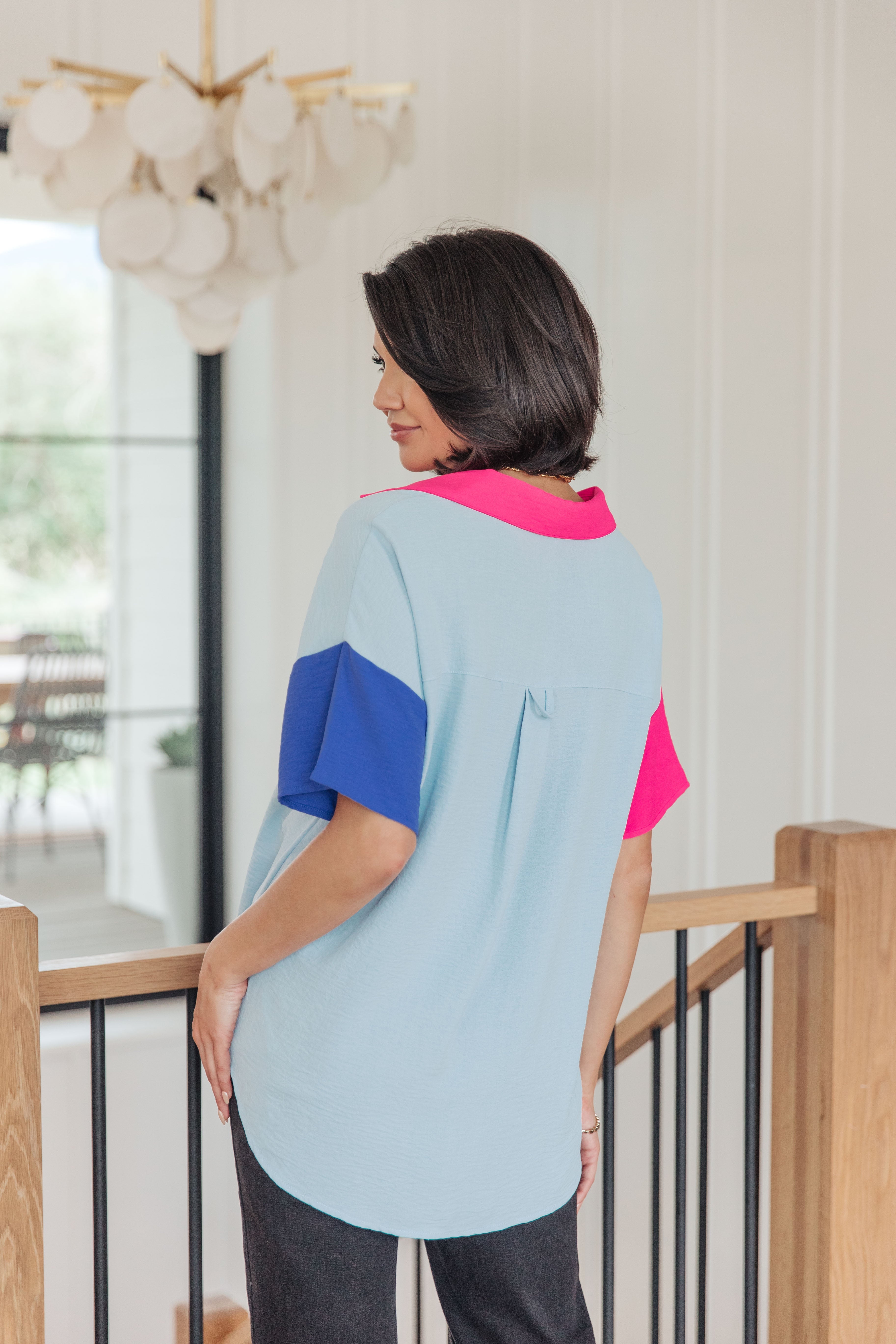 Color Me Cool Color Block Top - Charming Charlie