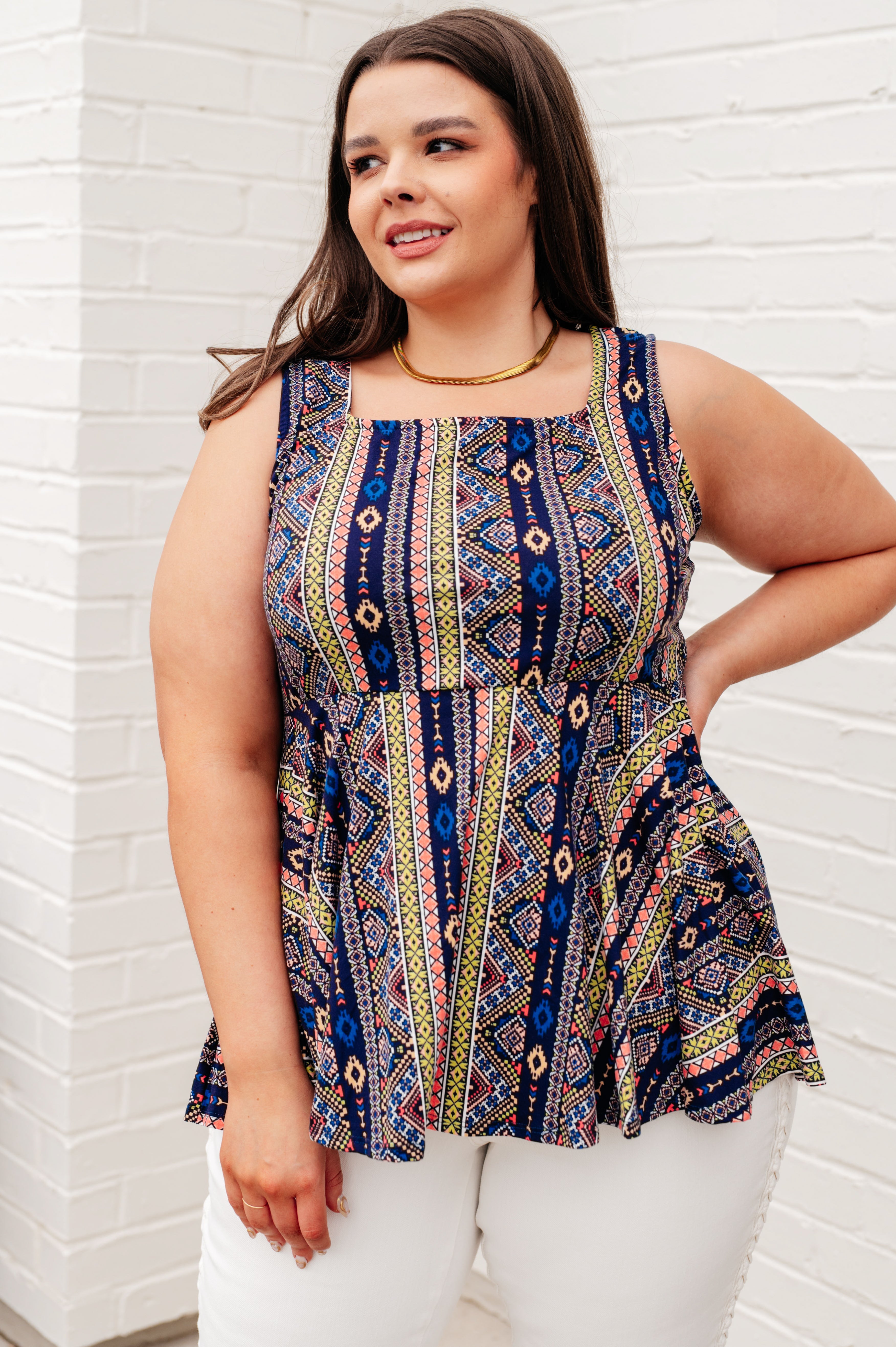 Cool Connections Peplum Tank - Charming Charlie