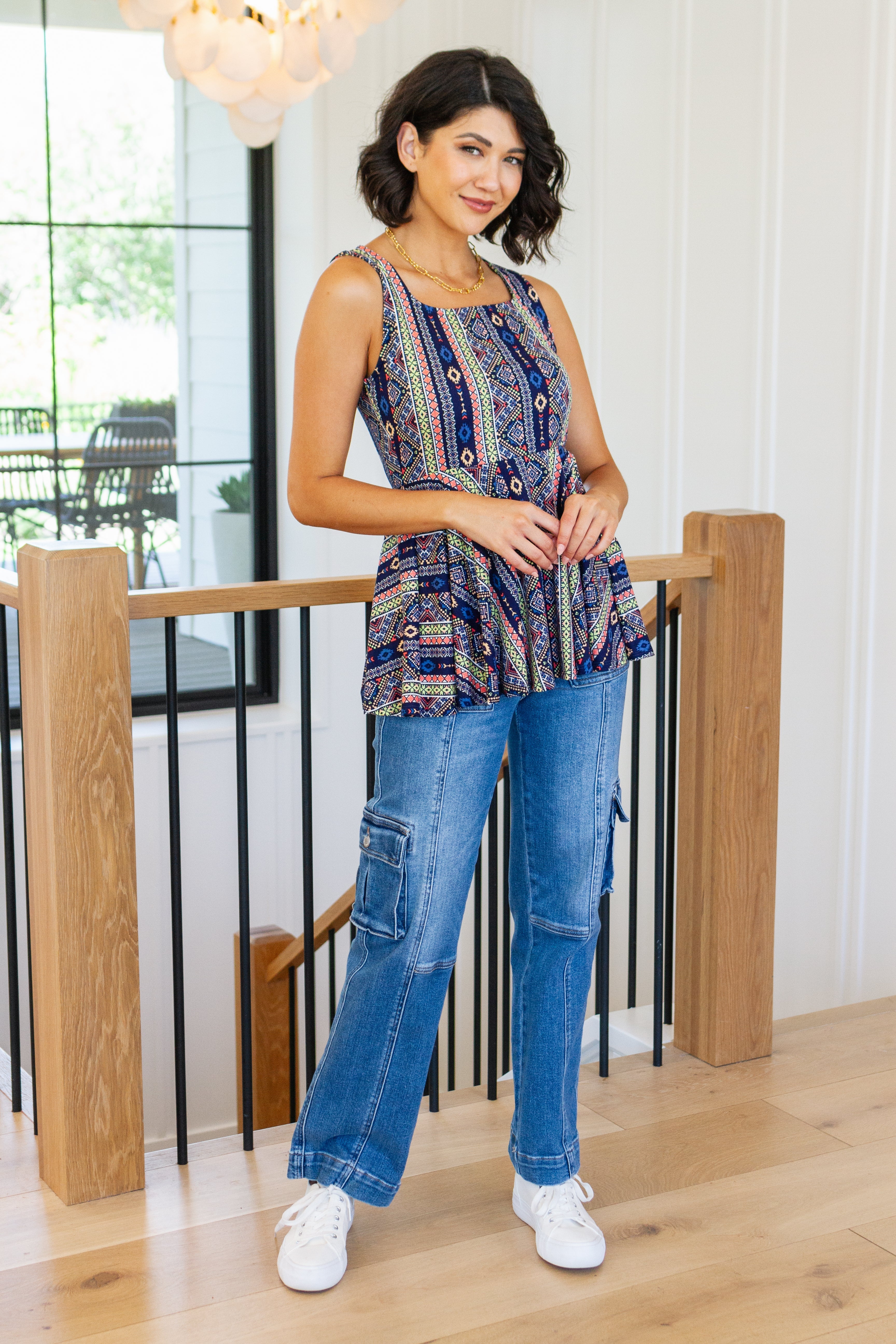 Cool Connections Peplum Tank - Charming Charlie