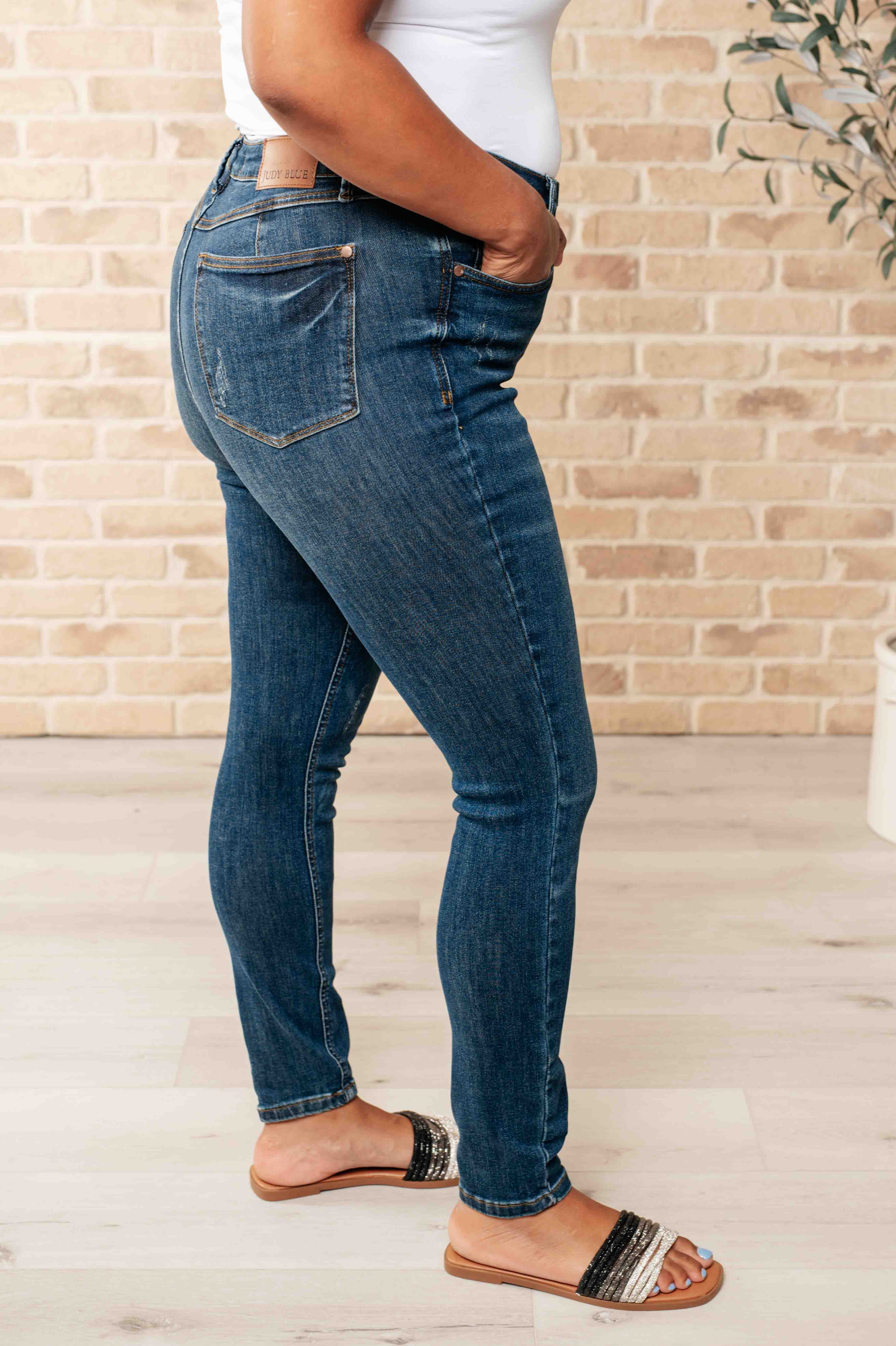 Cora High Rise Control Top Skinny Jeans - Charming Charlie