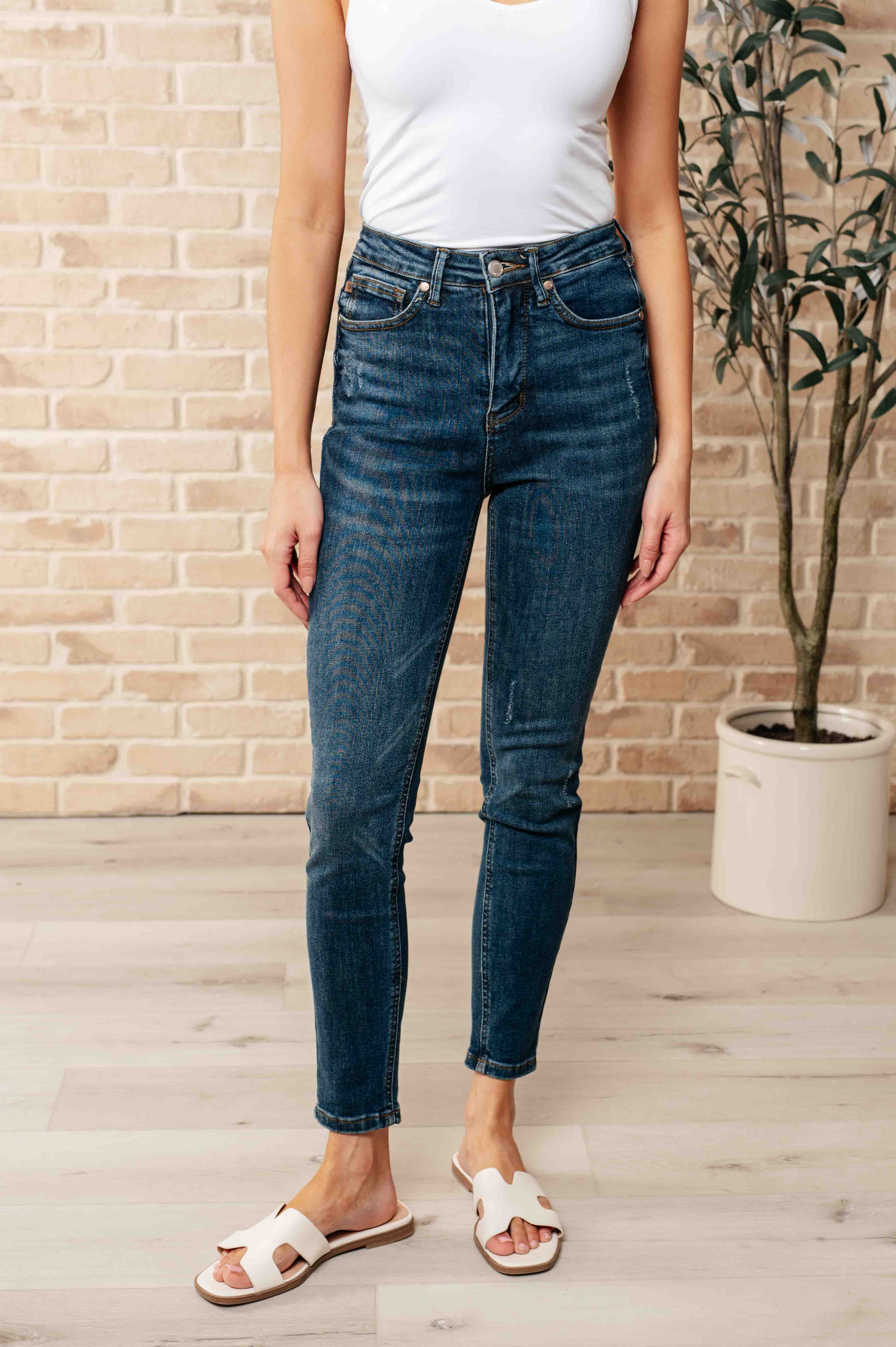 Cora High Rise Control Top Skinny Jeans - Charming Charlie