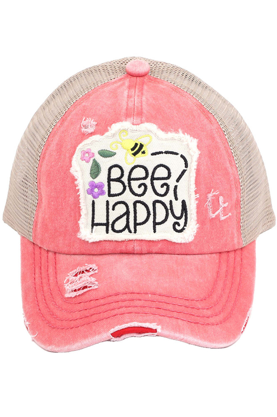 Coral C.C BEE HAPPY PATCH VINTAGE PONY CAP is a must-have for any fashion enthusiast. With its vintage pony design and unique patch detailing, it is sure to make a statement. Made with high-quality materials, it offers both style and comfort. Perfect for adding a touch of retro charm to any outfit.