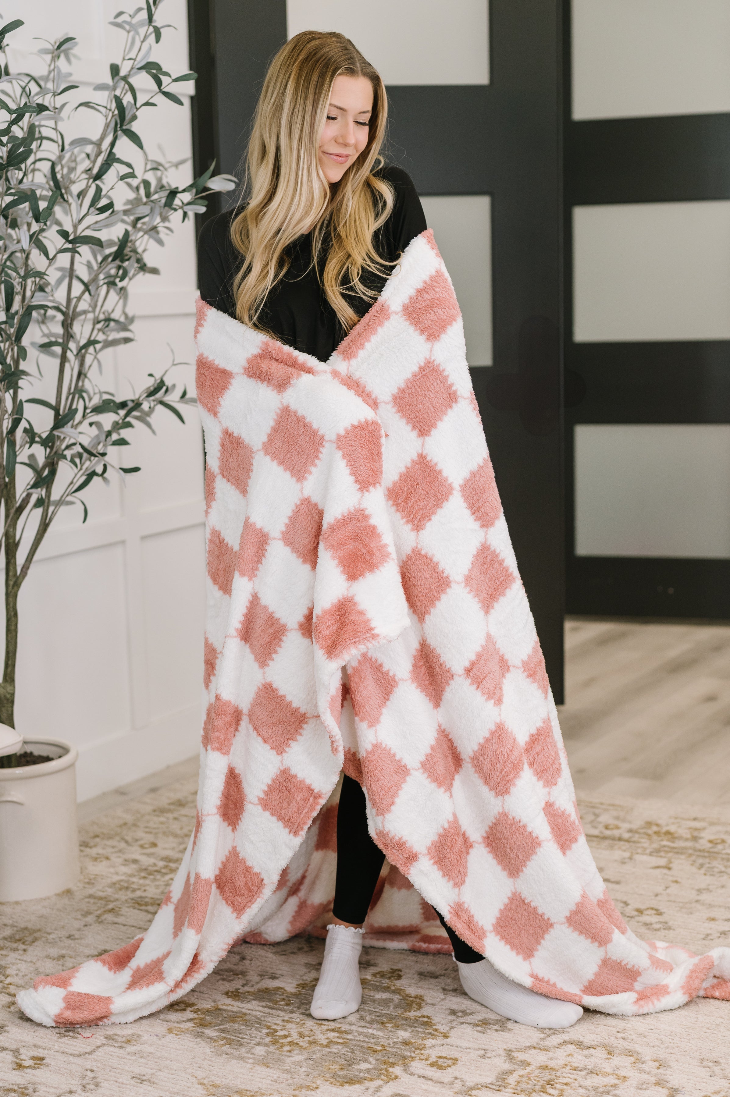 Cotton Candy Checks Blanket - Charming Charlie