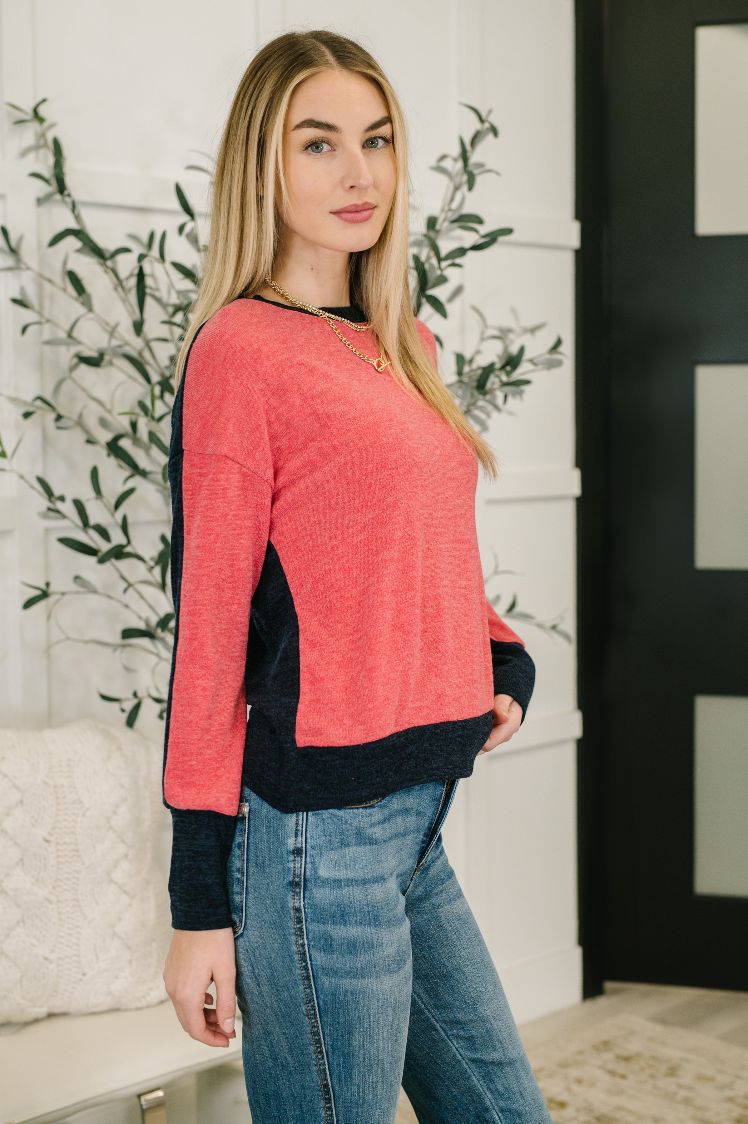 Couldn't Be Happier Color Block Long Sleeve Top - Charming Charlie