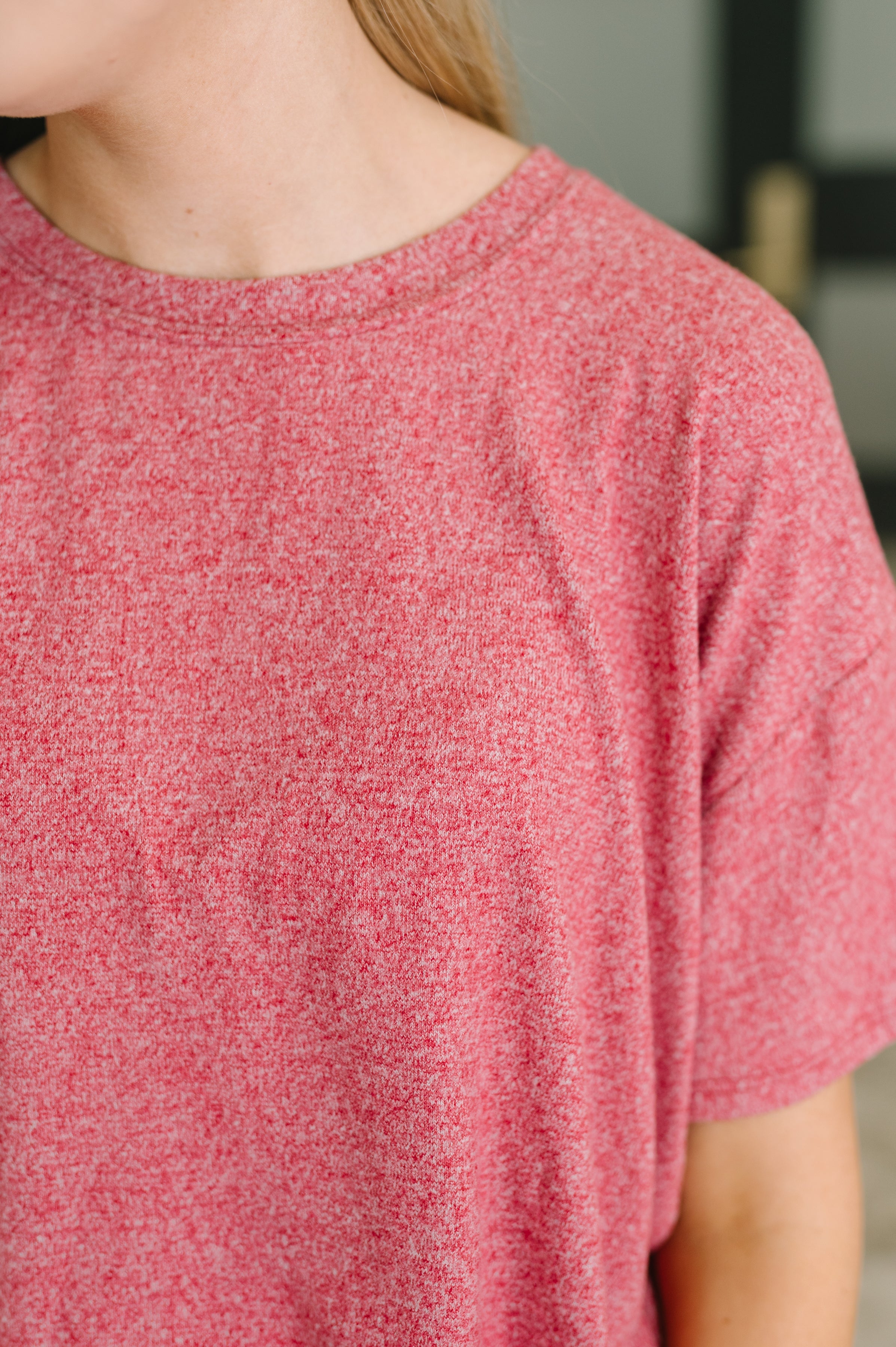 Couldn't Help It Melange Set in Dark Red - Charming Charlie