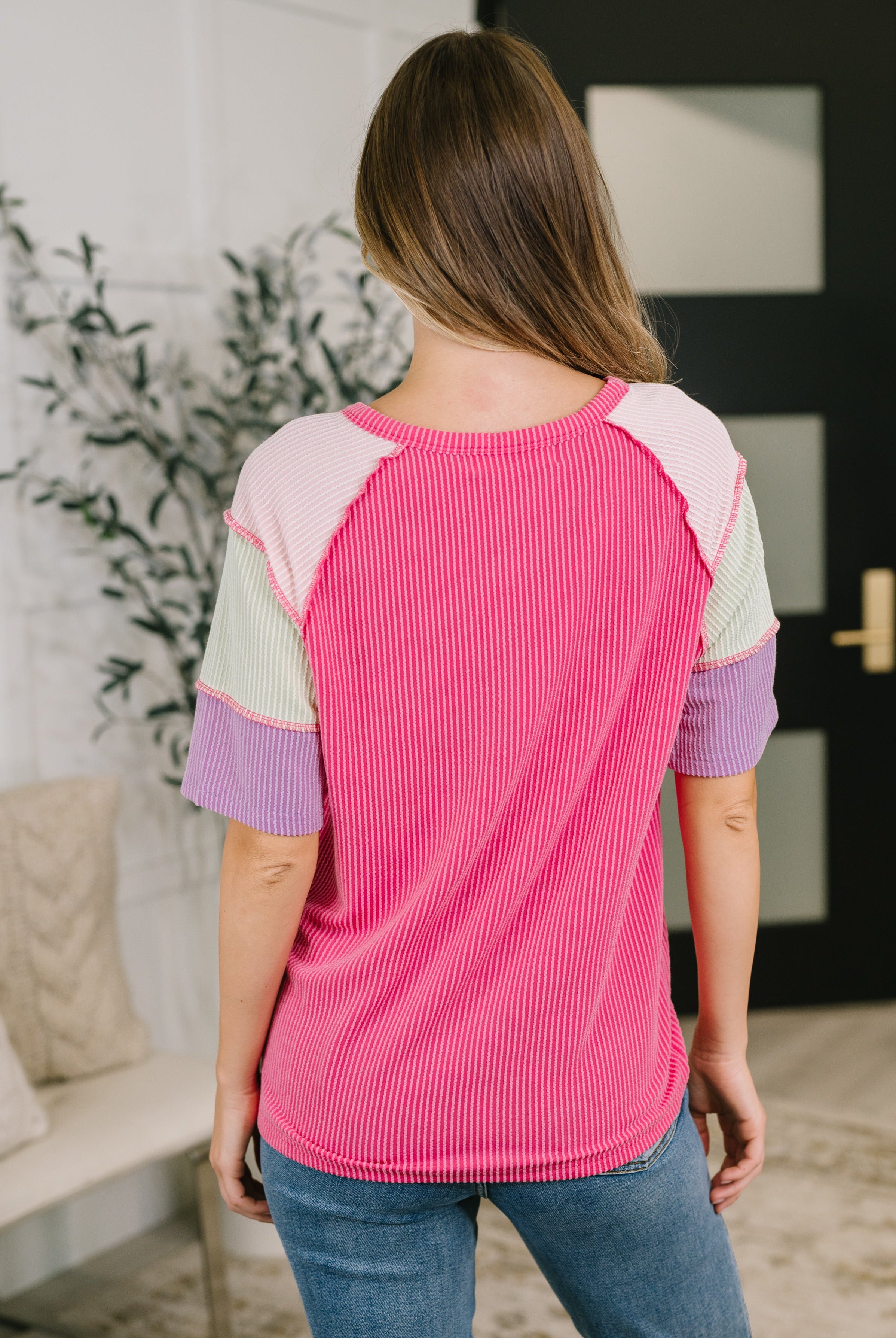 Cozy Collage Color Block Henley Top - Charming Charlie
