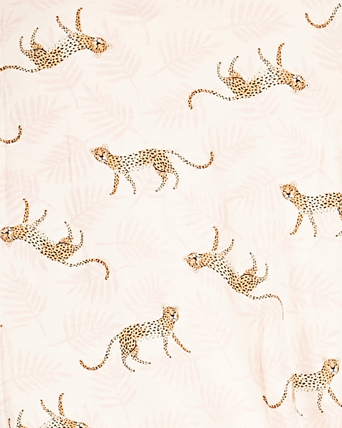 Women's Jungle Cat Notch Collar Cotton Blend Pajama Set - Charming Charlie