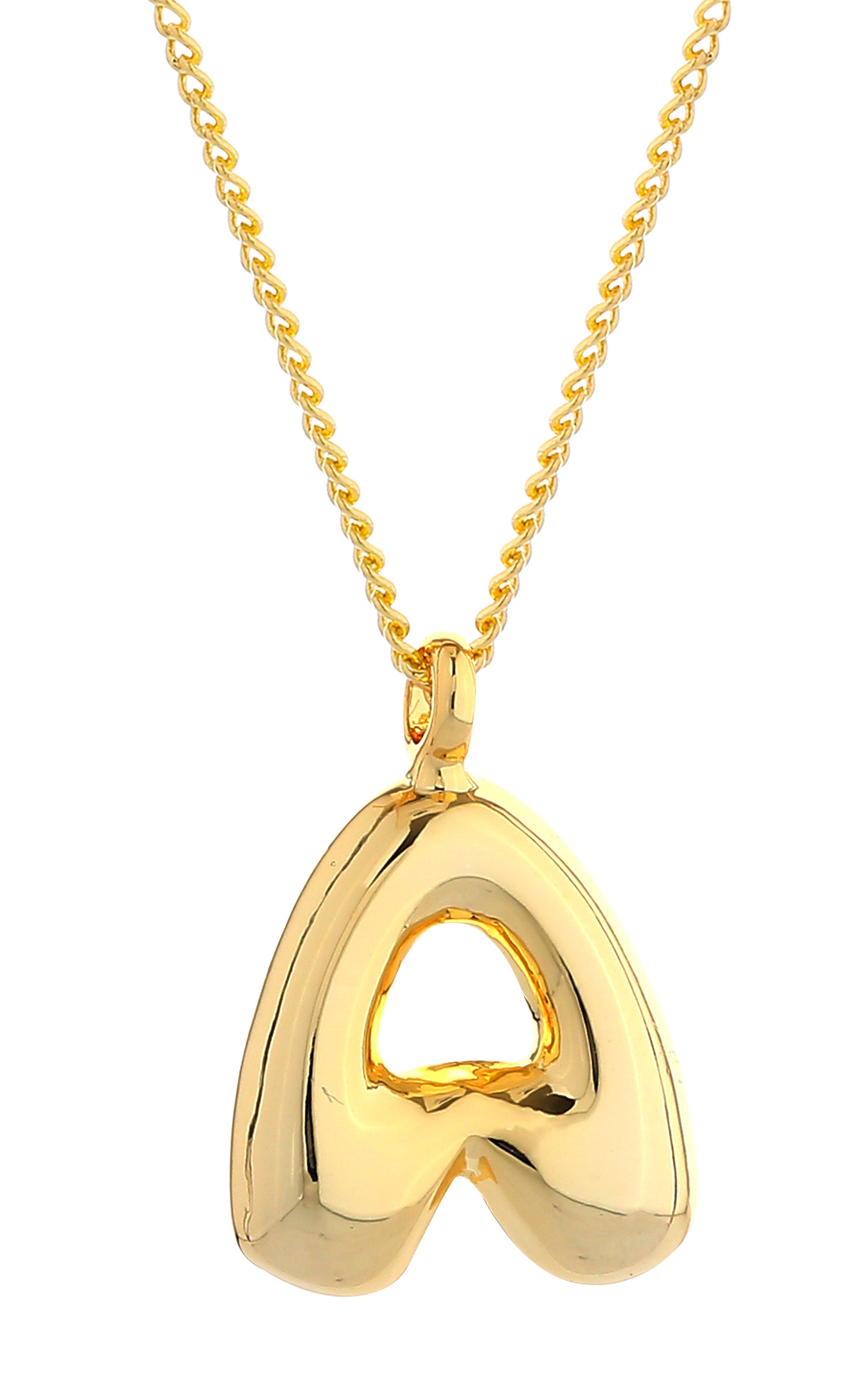 14K Gold Dipped Mini Bold initial Necklace - Charming Charlie