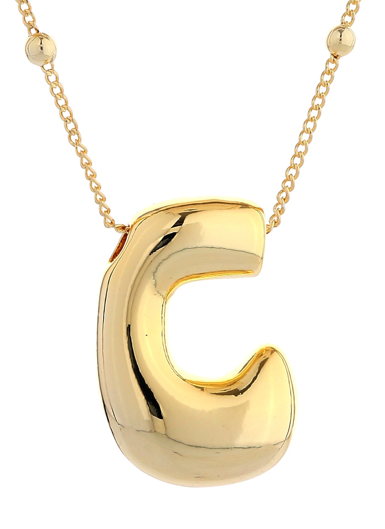 14K Gold Dipped Bold initial Necklace - Charming Charlie