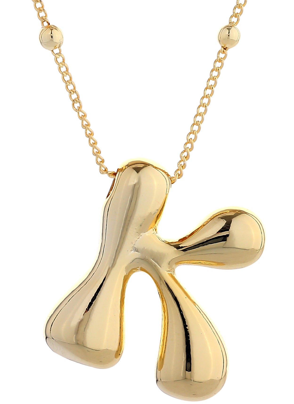 14K Gold Dipped Bold initial Necklace - Charming Charlie