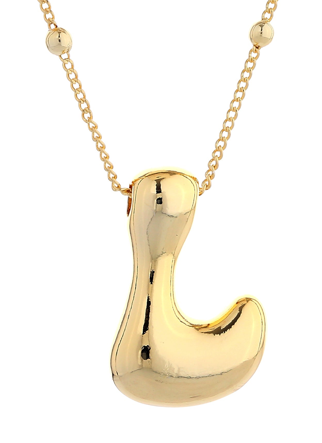 14K Gold Dipped Bold initial Necklace - Charming Charlie