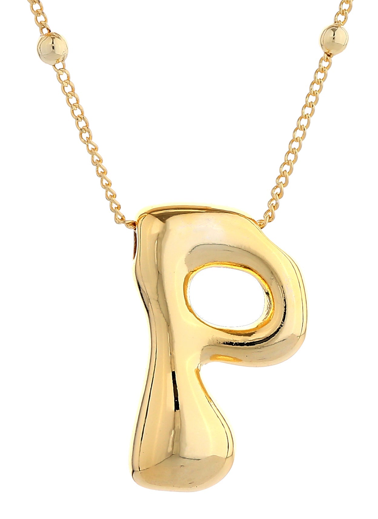 14K Gold Dipped Bold initial Necklace - Charming Charlie
