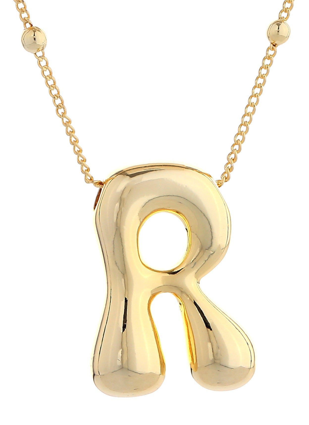 14K Gold Dipped Bold initial Necklace - Charming Charlie