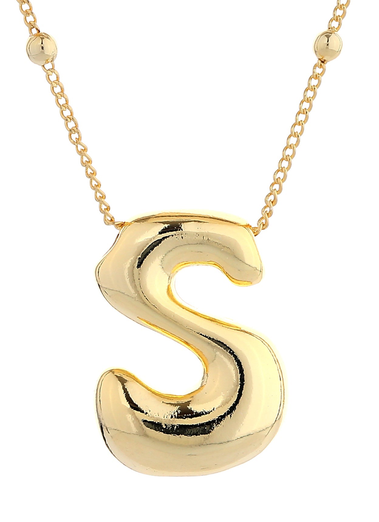 14K Gold Dipped Bold initial Necklace - Charming Charlie