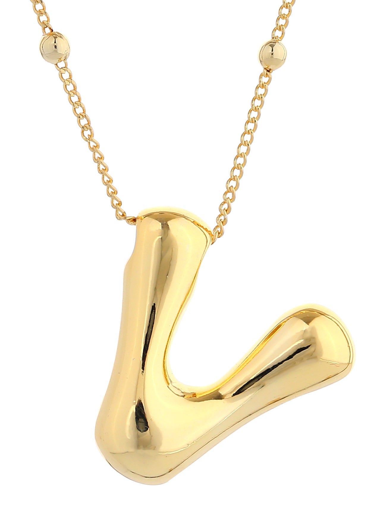 14K Gold Dipped Bold initial Necklace - Charming Charlie