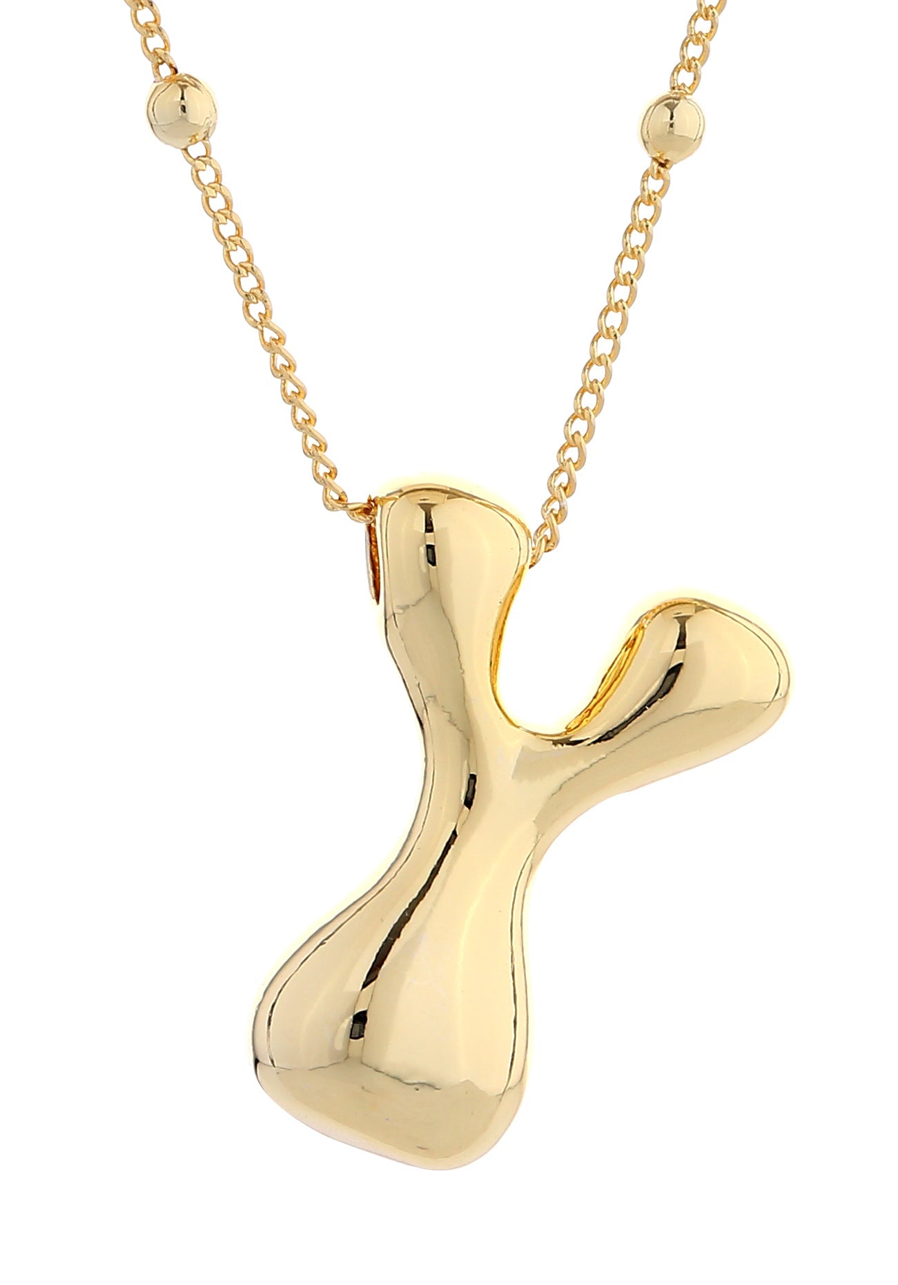 14K Gold Dipped Bold initial Necklace - Charming Charlie