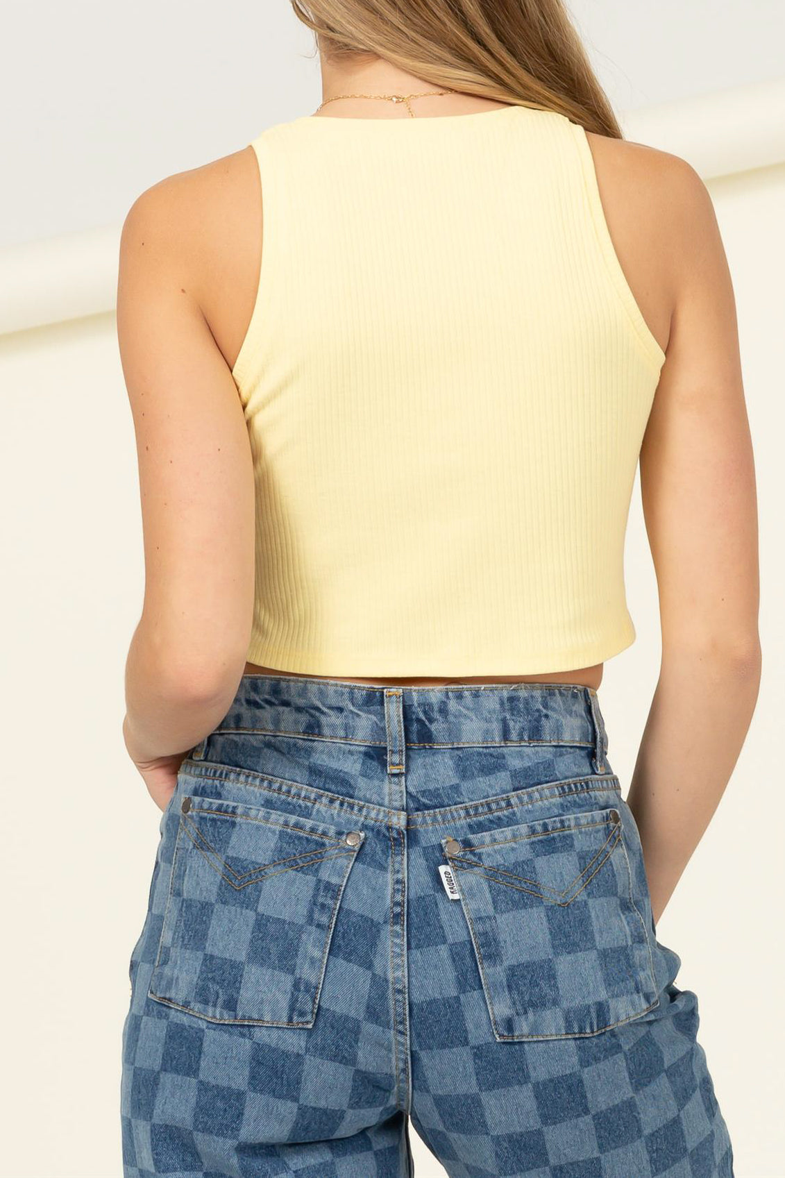Button Front Sleeveless Crop Shirt - Charming Charlie