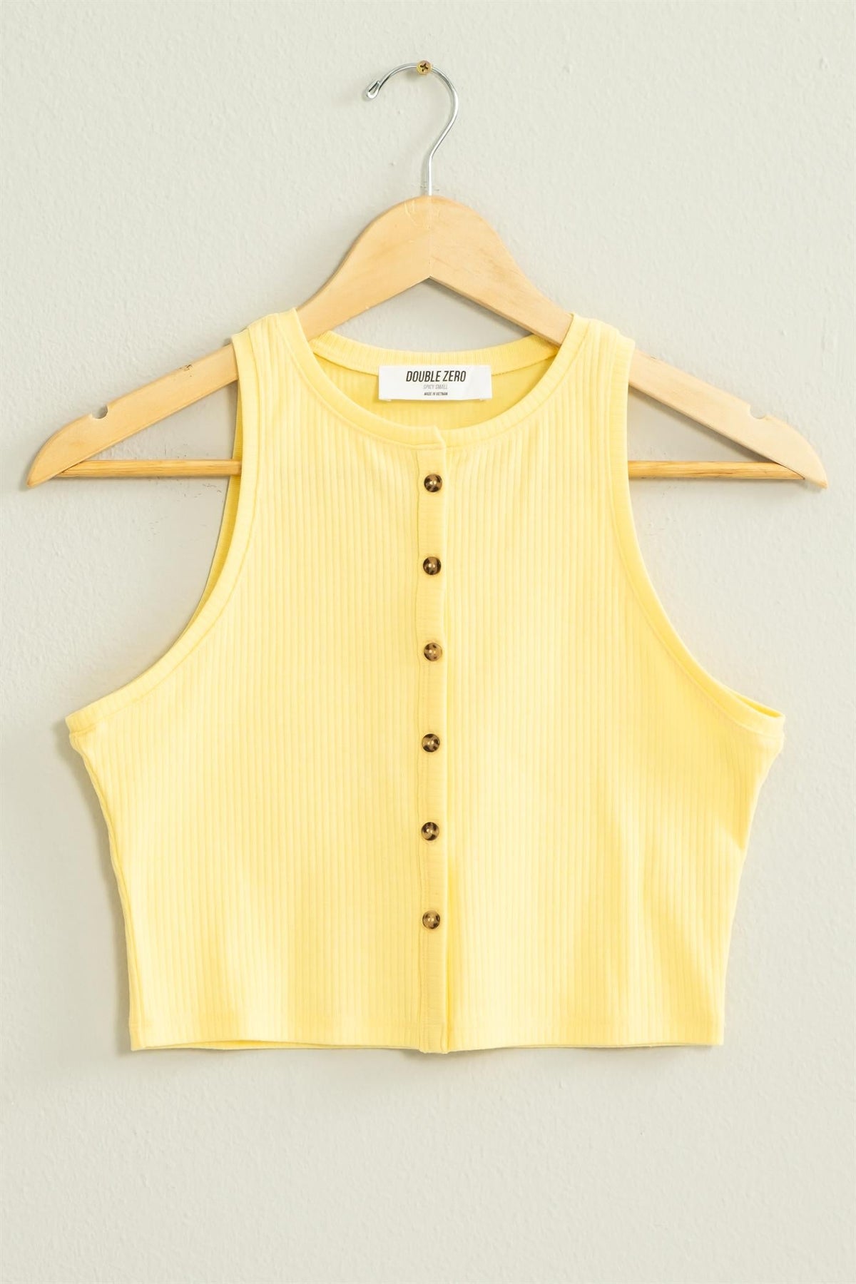 Button Front Sleeveless Crop Shirt - Charming Charlie