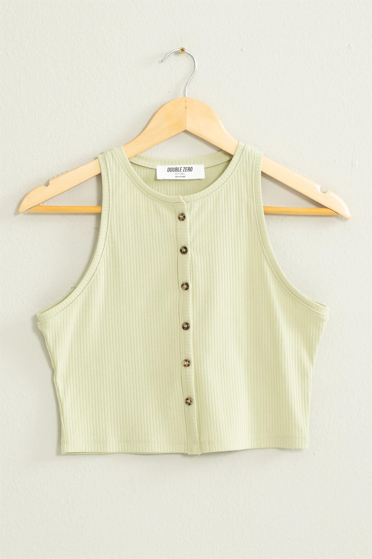Button Front Sleeveless Crop Shirt - Charming Charlie