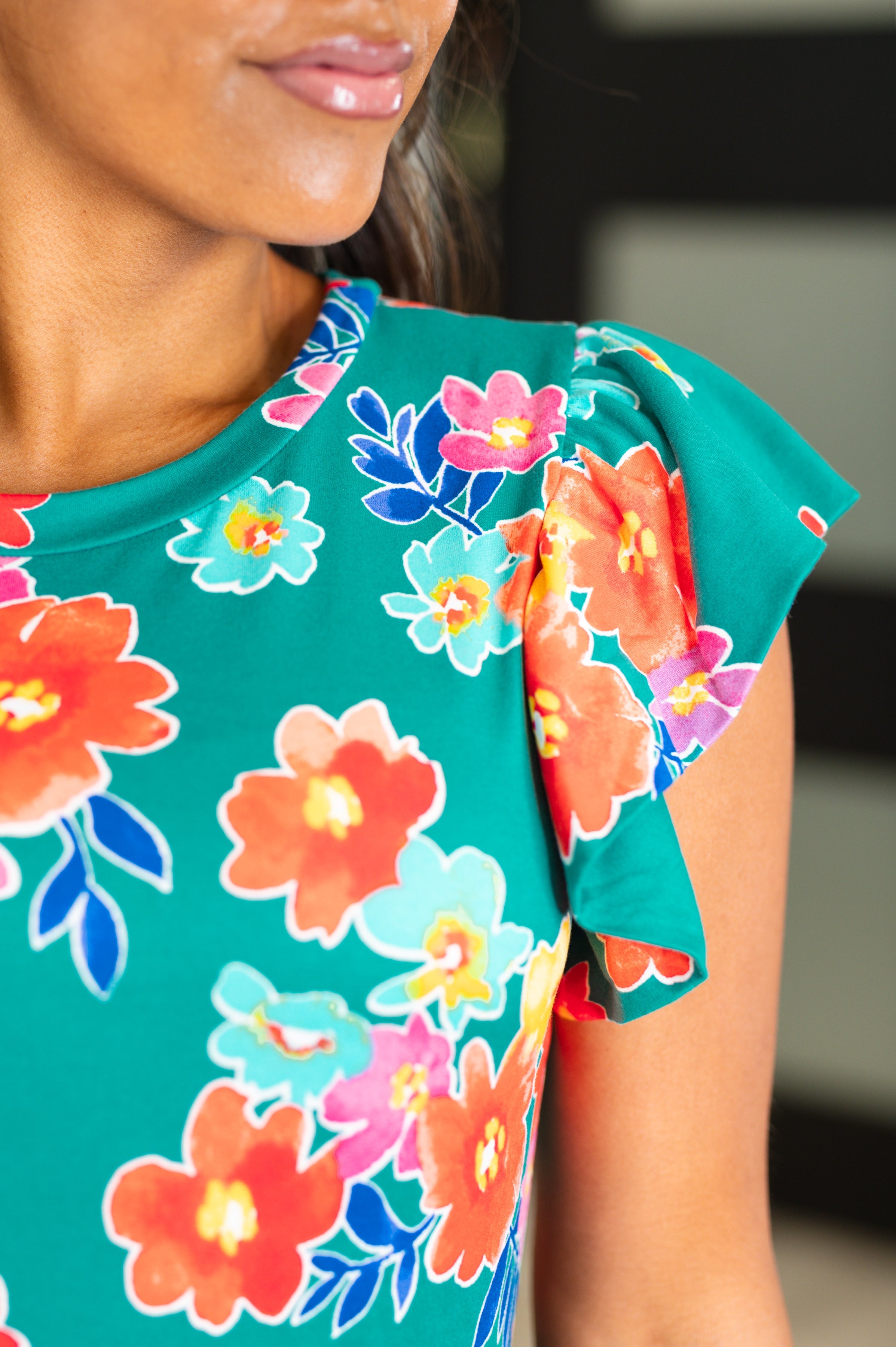 Daisy Me Rollin' Flutter Sleeve Dress - Charming Charlie