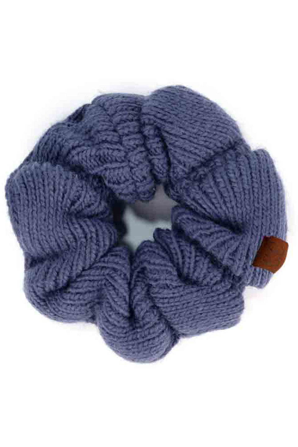 Dark Denim C.C. Soft Knit Scrunchies provide a stylish and comfortable way to keep your hair in place without causing damage. Made with soft knit material, they are gentle on your hair and perfect for everyday wear. Their scrunchy design also adds a trendy touch to your hairstyle