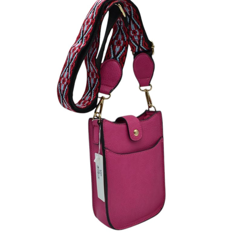 Vegan Leather Crossbody Bag with Adjustable Guitar Straps - Charming Charlie