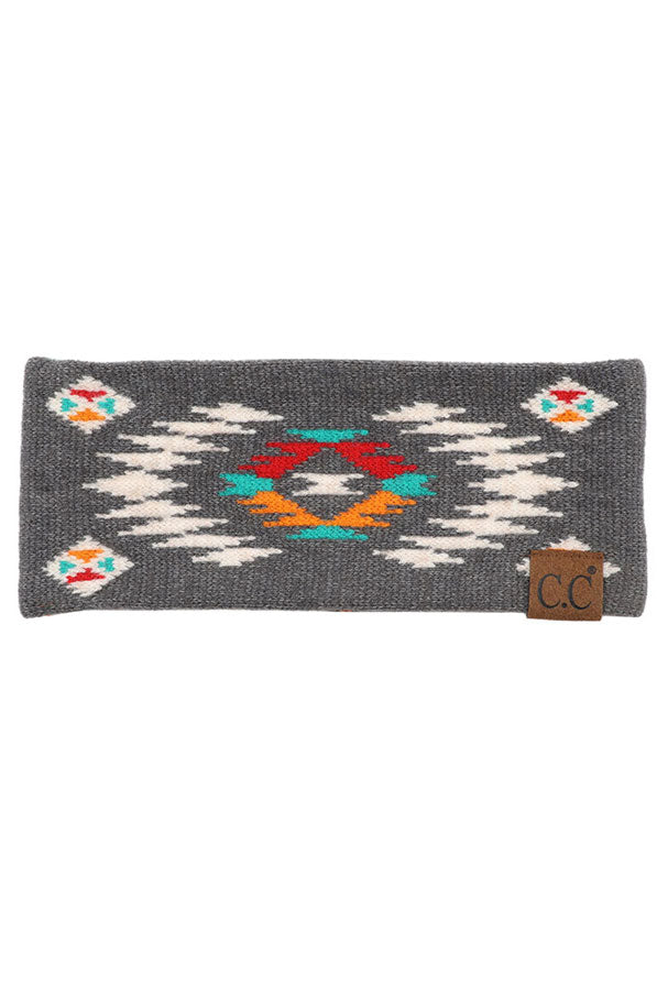 Dark Gray C.C Soft Aztec Pattern Headwrap, soft ear warmer will shield your ears from cold winter weather ensuring all day comfort, Cuff headwrap creates a cozy, trendy look, both comfy and fashionable with a pop of color. These are so soft and toasty you’ll want to wear them everywhere. Perfect for the cool winter weather warm in the cold climates and comfy cozy fit .Perfect Gift Birthday, Christmas, Stocking Stuffer, Secret Santa, Holiday, Anniversary, Valentine's Day, Loved One.