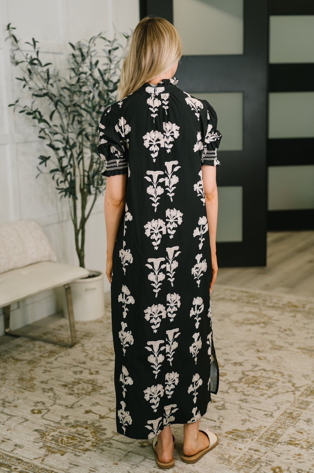 Dark Darlin' Puff Sleeve Maxi Dress - Charming Charlie
