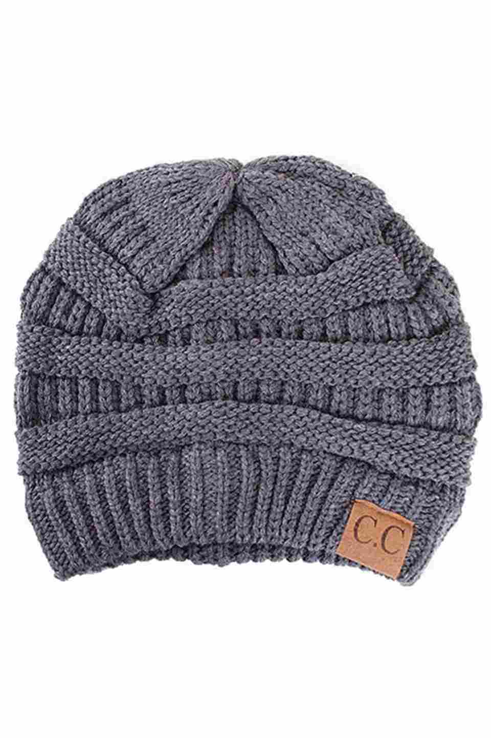 DarkMelangegrey C.C Ribbed Knit Solid Color Beanie offers a timeless design with durable ribbed knitting, ensuring a snug and comfortable fit. Crafted for warmth and versatility, this beanie is perfect for everyday wear, providing reliable protection against cold weather while maintaining a sleek, minimalist style that complements any outfit. Its solid color adds understated appeal, making it an essential accessory for both casual and outdoor use.